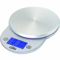 Cdn SD1104-S Silver 11 lb. Round Digital Portion Control Kitchen Scale 2211104S
